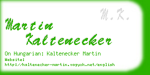martin kaltenecker business card